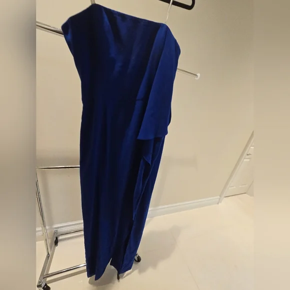 Halston Heritage Cobalt Blue Strapless Dress - Picture 4 of 12